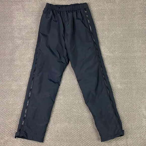 Vintage LL Bean Snow Pants Women's Medium Black Full Side Zipper Insulated USA - Picture 1 of 14